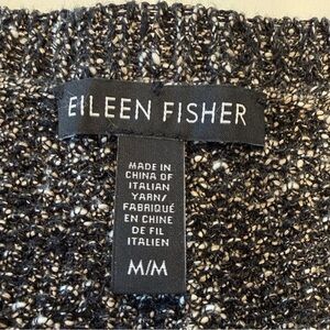 Like new EILEEN FISHER Black & White Tweed Knit Top do cozy!